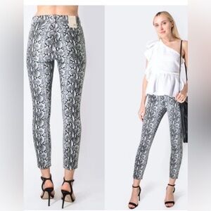 Alice + Olivia Leopard Print You Look Good High Rise Skinny Denim Cropped Sz 25